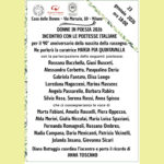 23/1/2026 DONNE IN POESIA Incontro con le poetesse italiane