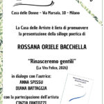 15/5/26 Rossana Oriele Bacchella con «Rinasceremo gentili»