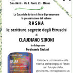 6/11/26 Claudiano Sironi con «Rasna - le scritture segrete degli Etruschi»